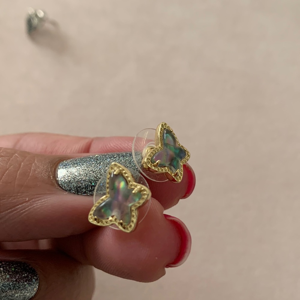 Kendra Scott Gold and Iridescent Butterfly Earrings
